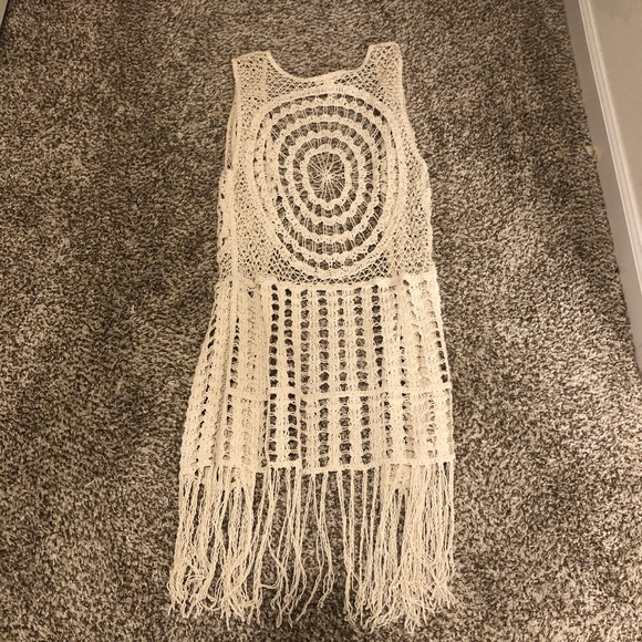Cream Knit Boho Kimono - Picture 2 of 6